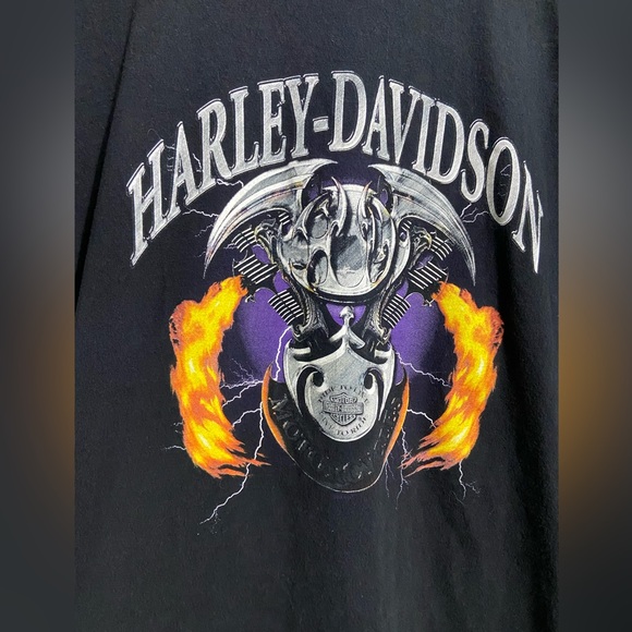 Vintage Y2K Harley Davidson double sided graphic tee shirt. Made in USA - Picture 2 of 8